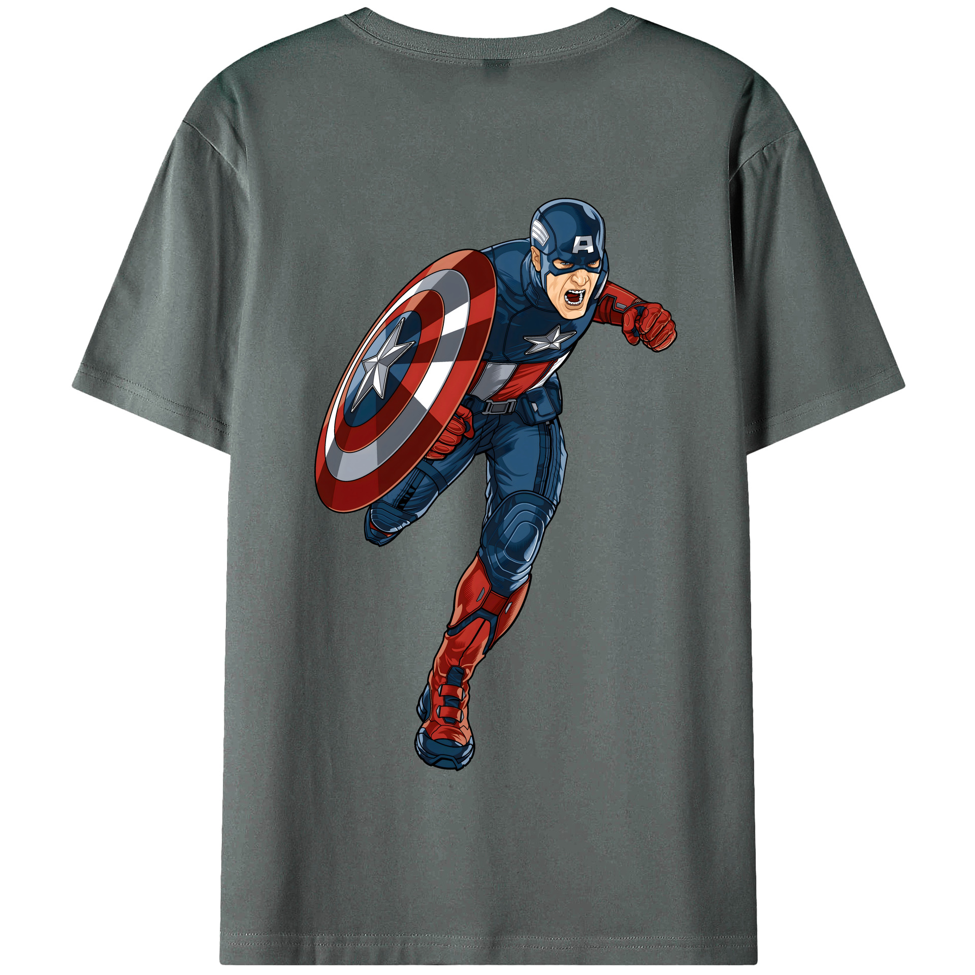（画像用） アベンジャーズ The Avengers 綿100％半袖Tシャツ（背面プリント）